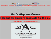 Tablet Screenshot of airplane-covers.com
